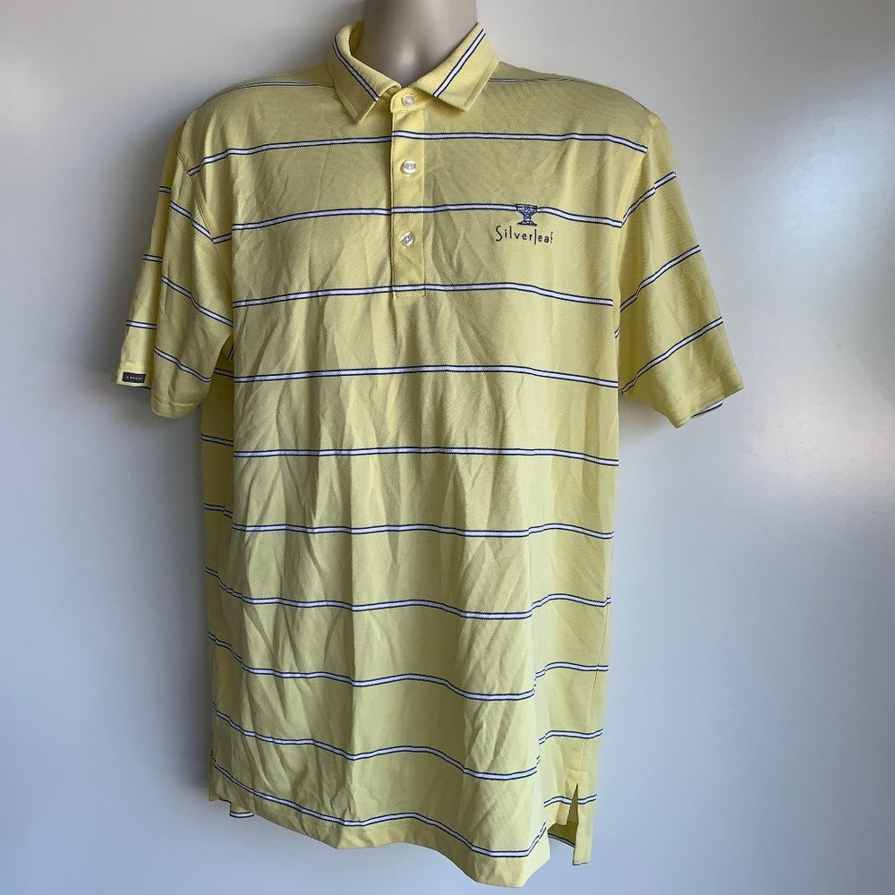 DUNNING GOLF Yellow Short Sleeve Polo Shirt ~LARGE